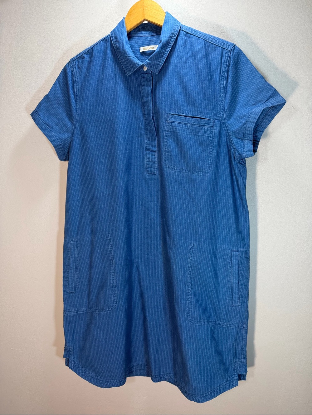 Barbour Littlehaven Indigo Blue Short-Sleeve Shirt Dress